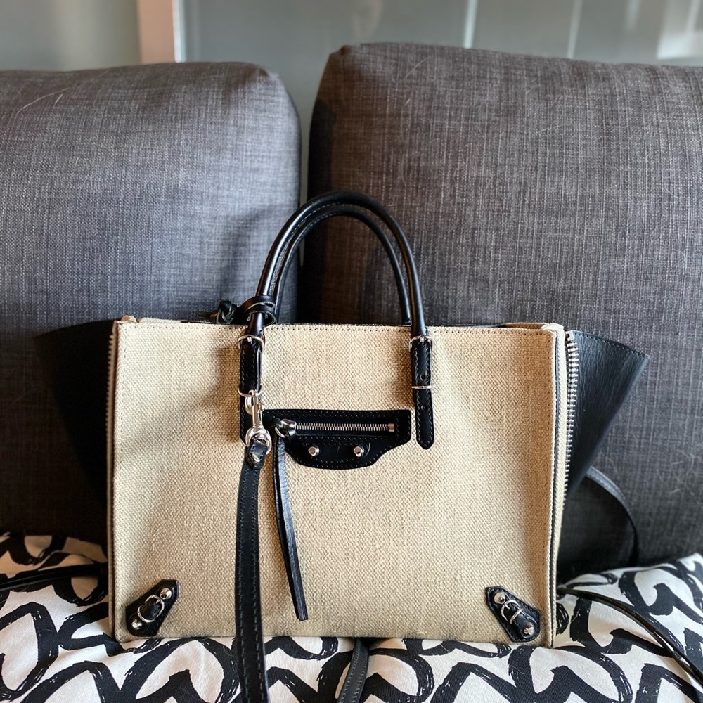 BALENCIAGA PAPIER A6 LEATHER TOTE BAG - Picture 2 of 6